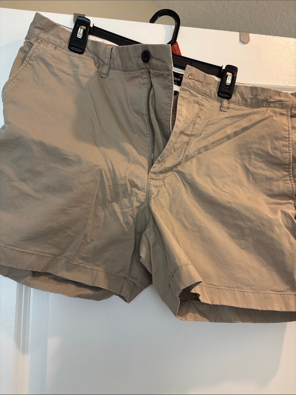 J. Crew Men's Flat-Front Shorts in Khaki